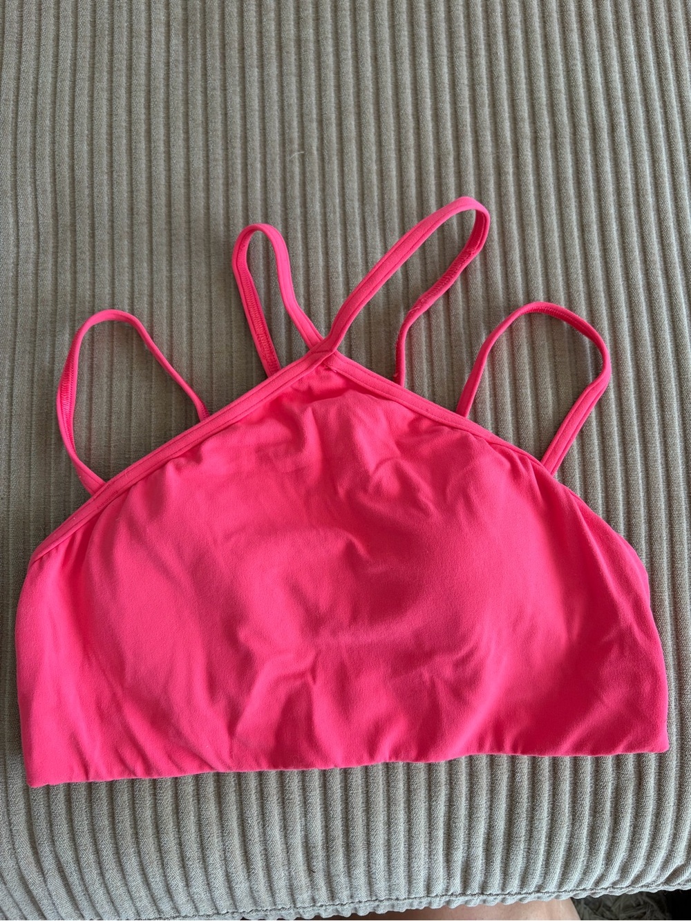 lululemon athletica Neon Pink Multi-Strap Bralette